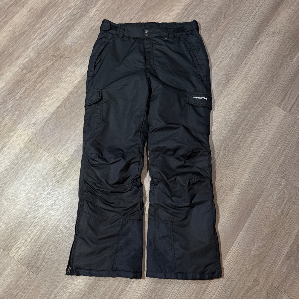 Arctix Snow Pants Mens M Black Regular Fit Cargo Insulated Winter Ski Outdoor